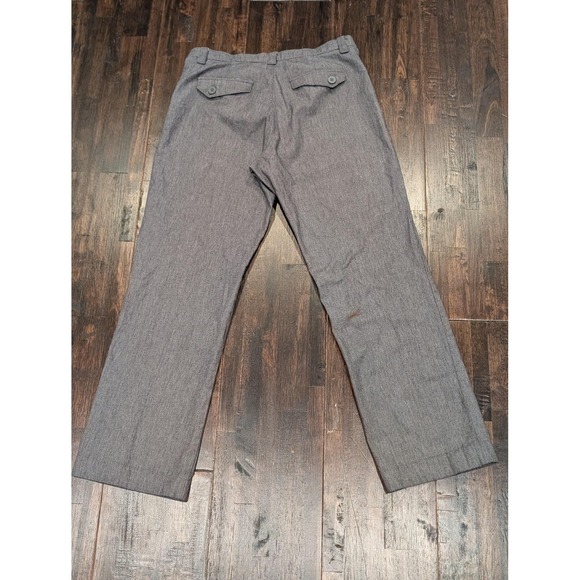 Lee Pants Womens 10 Gray Dress Trouser Comfort Waist Stretch Micro Check Office - Picture 2 of 11